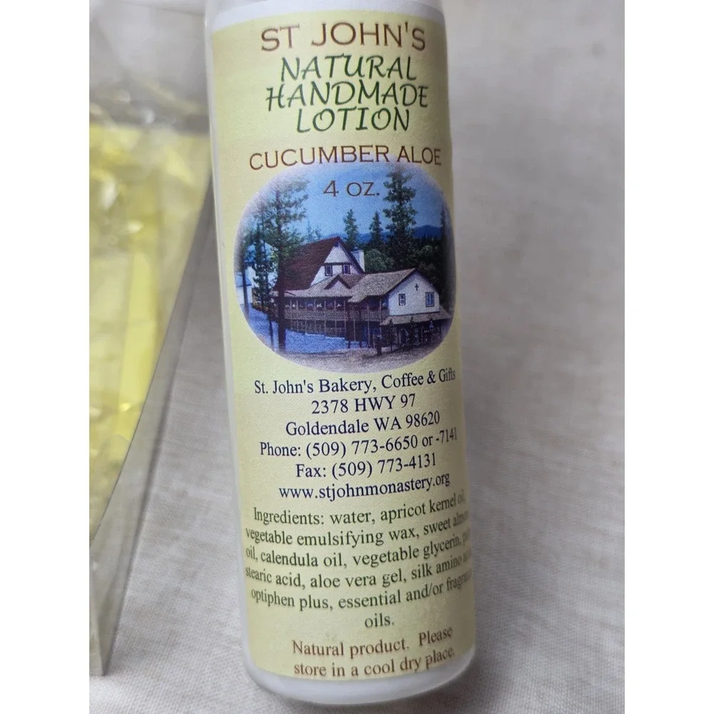 St John Monastery‎ Natural Homemade Lotion Set Cucumber Aloe Made In WA Soap Set